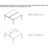 Office desk with cable management system Lobith