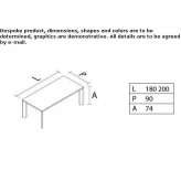 L-shaped sectional executive desk made of melamine-coated chipboard Cizre