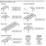 Reusable wooden office desk with sound-absorbing screens Niguella