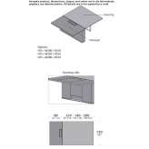 Glass executive desk with cable management system Sori