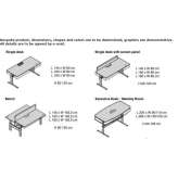 Multifunctional desk with height adjustment and electric drive Healdton