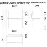 Rectangular desk with sound-absorbing screens Mixcum