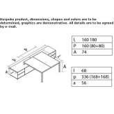 Metal work desk with sound-absorbing screens Eagle