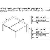 L-shaped wooden work desk Goerzig