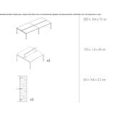 Wooden office desk with cable management Lobith