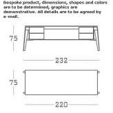 Wooden desk covered with leather with drawers Amqui