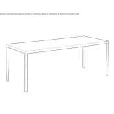 Rectangular aluminum work desk Shotts