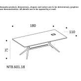 Rectangular office desk Rabanos