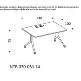 Fenix-NTM® rectangular desk with a tilting top Rabanos