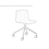 Polypropylene chair on wheels Belcesti