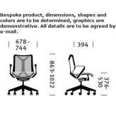 Ergonomic office chair with low backrest Bassone