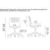 Office chair on wheels with a base with 5 arms Sepahua