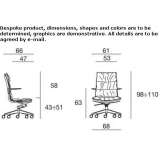 Height adjustable office chair with armrests Horve