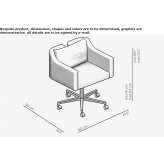 Upholstered office chair Ghioca