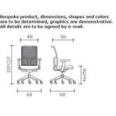 Swivel office chair on wheels with armrests Dienheim