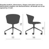 Fabric office chair with 4-arm base Radnevo