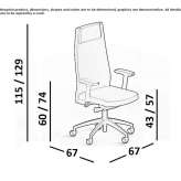 Swivel office chair with 5-star base and headrest Ionview