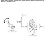 Swivel office chair with height adjustment and armrests Citov