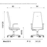 Executive chair with high backrest Viborg