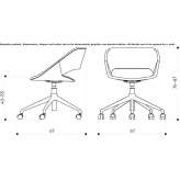 Height adjustable fabric office chair Kirec