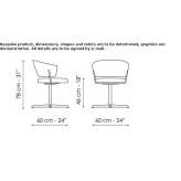 Swivel fabric office chair with armrests Deming