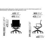 Swivel office chair with armrests Xichu