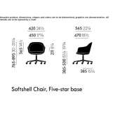 Swivel office chair with a 5-star base Banite