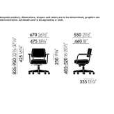 Swivel office chair with armrests Lobao
