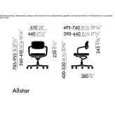 Krzesło biurowe z tkaniny i regulacją wysokości, z podłokietnikami Laktasi