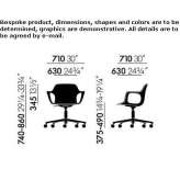 Office chair made of polypropylene with armrests Herran