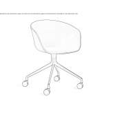 Swivel chair made of polypropylene Belcesti