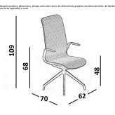 Nylon® swivel office chair Charneux