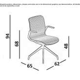 Nylon® swivel office chair Charneux