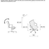 Swivel office chair with height adjustment and armrests Citov