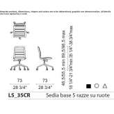 Swivel office chair on wheels Chirac