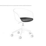 Polypropylene chair with height adjustment and integrated cushion Belcesti