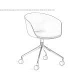 Swivel chair made of polypropylene with integrated cushion Belcesti