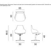 Swivel office chair with armrests and 4-Spoke base Sabalito