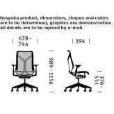 Ergonomic office chair with medium backrest Bassone