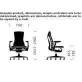 Ergonomic swivel office chair on wheels Narva