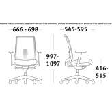 Mesh office chair with 5-arm base Malling