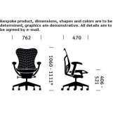 Ergonomic swivel office chair made of Butterfly fabric Coamo