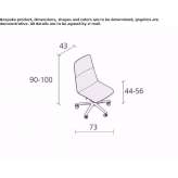 Swivel office chair with a 5-star base Kukow