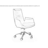 Office chair on wheels with a base with 5 arms Anamoros