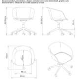 Swivel chair made of polypropylene with armrests Wiednitz