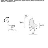 Height-adjustable swivel office chair with wheels Citov