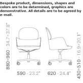 Executive chair with medium backrest and 4-star base Zaval