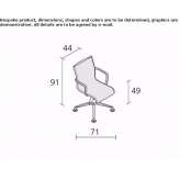 Swivel mesh office chair with armrests Nisipari