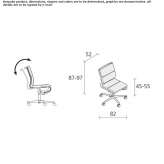 Height-adjustable swivel office chair with wheels Citov