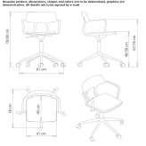 Swivel aluminum office chair with armrests and 5-Spoke base Limerle